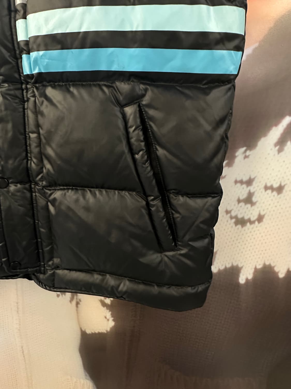 ADIDAS 아디다스 블루블랙 패딩조끼 상품이미지3