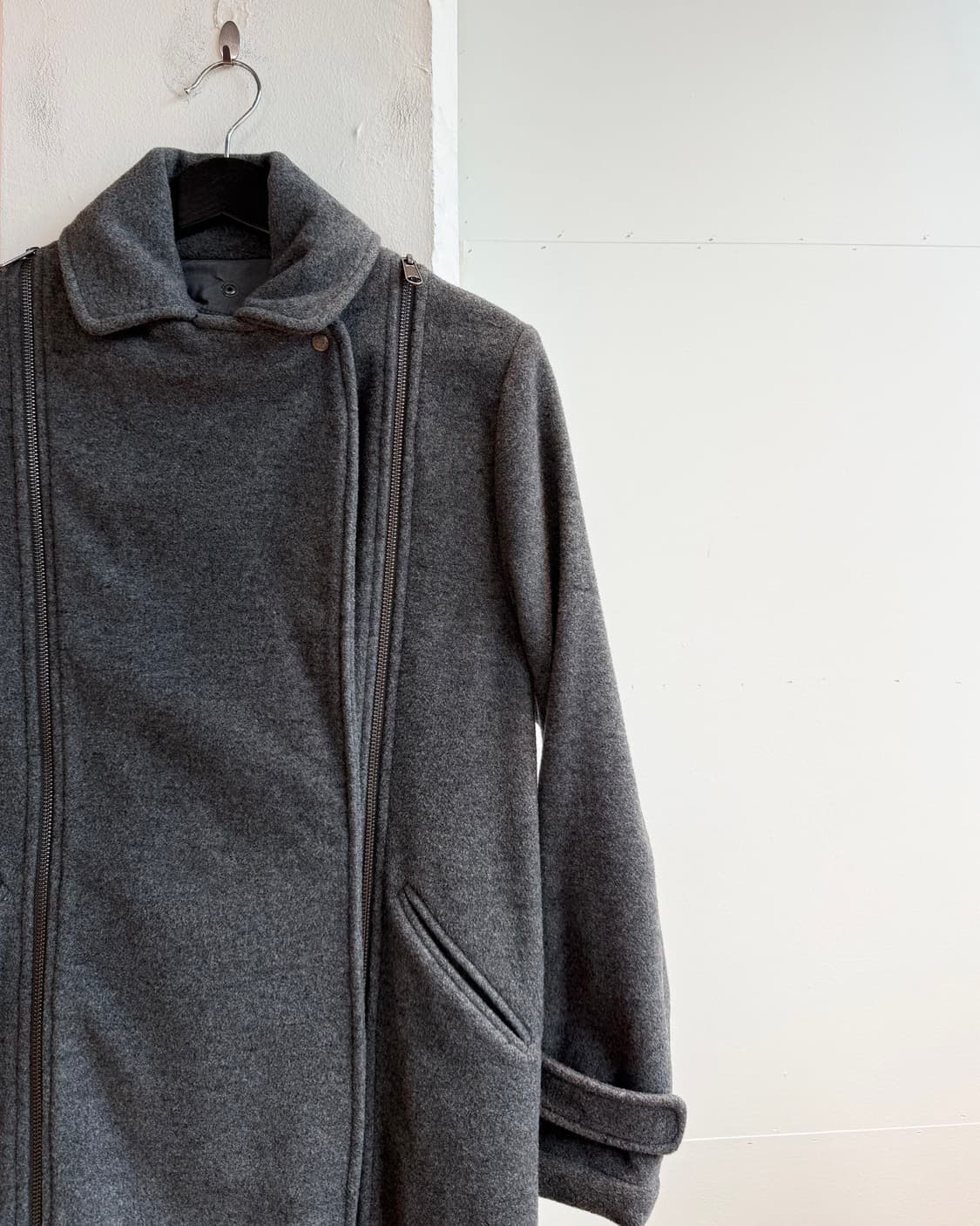 mm6 그레이 울 라이더 더블 지퍼 자켓 상품이미지5