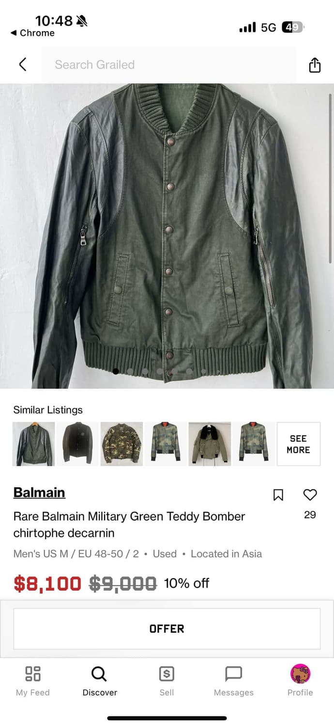 Balmain SS11  Calf Leather Teddy Jacket 상품이미지9