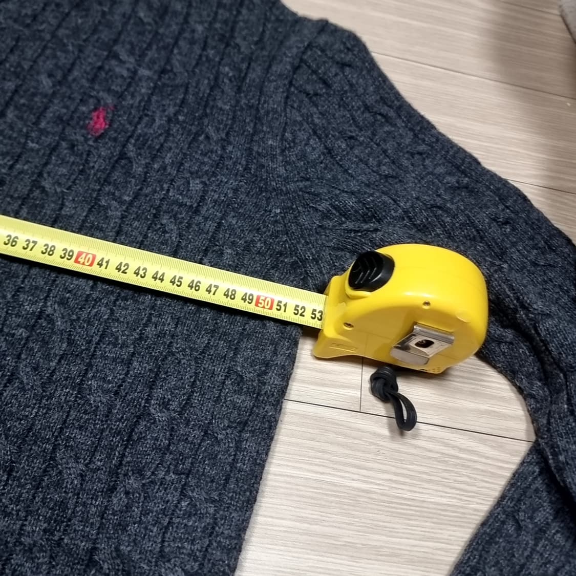 폴로랄프로렌 회색 꽈배기 니트 스웨터(L) 상품이미지9