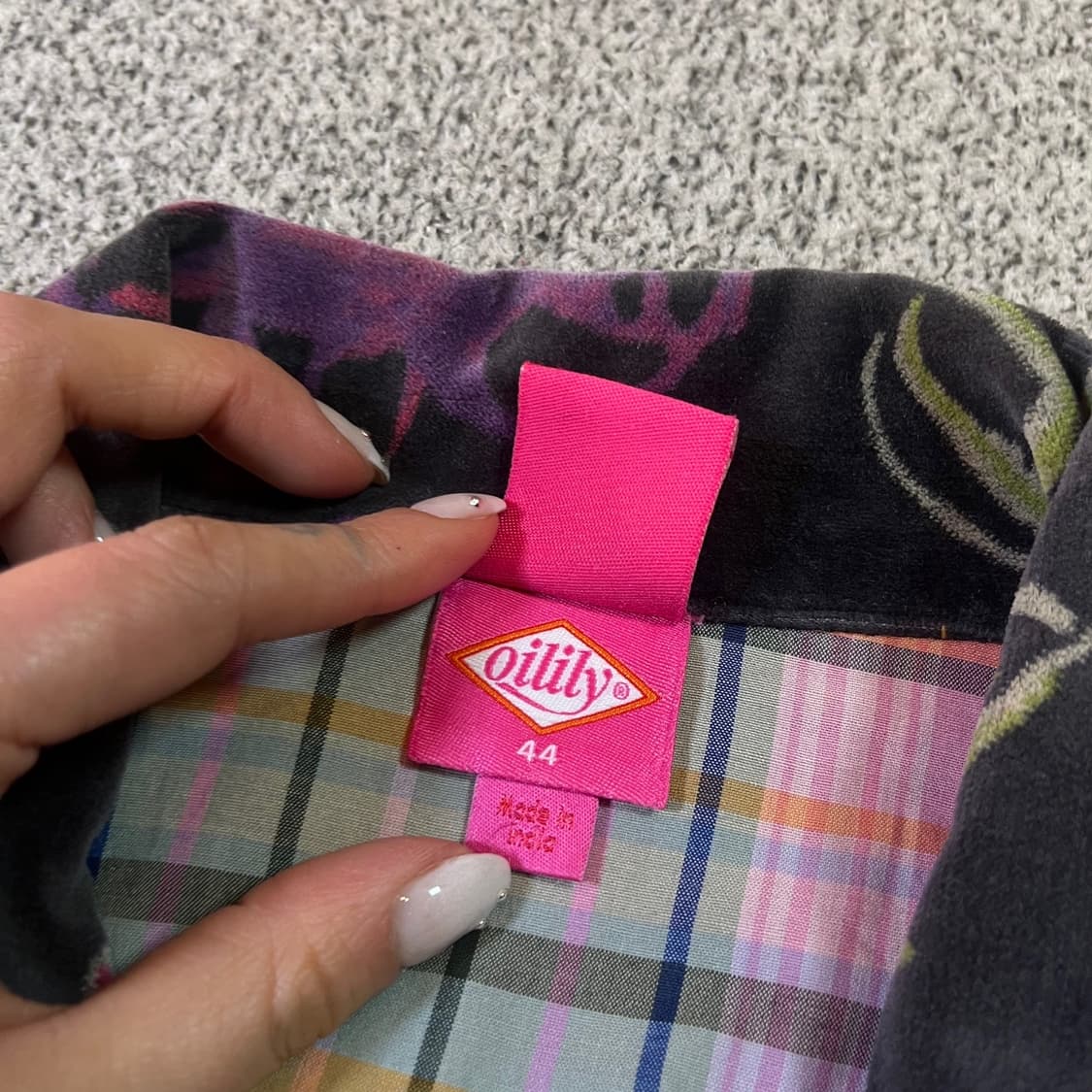 오일릴리 벨루어 트러커 자켓 상품이미지5