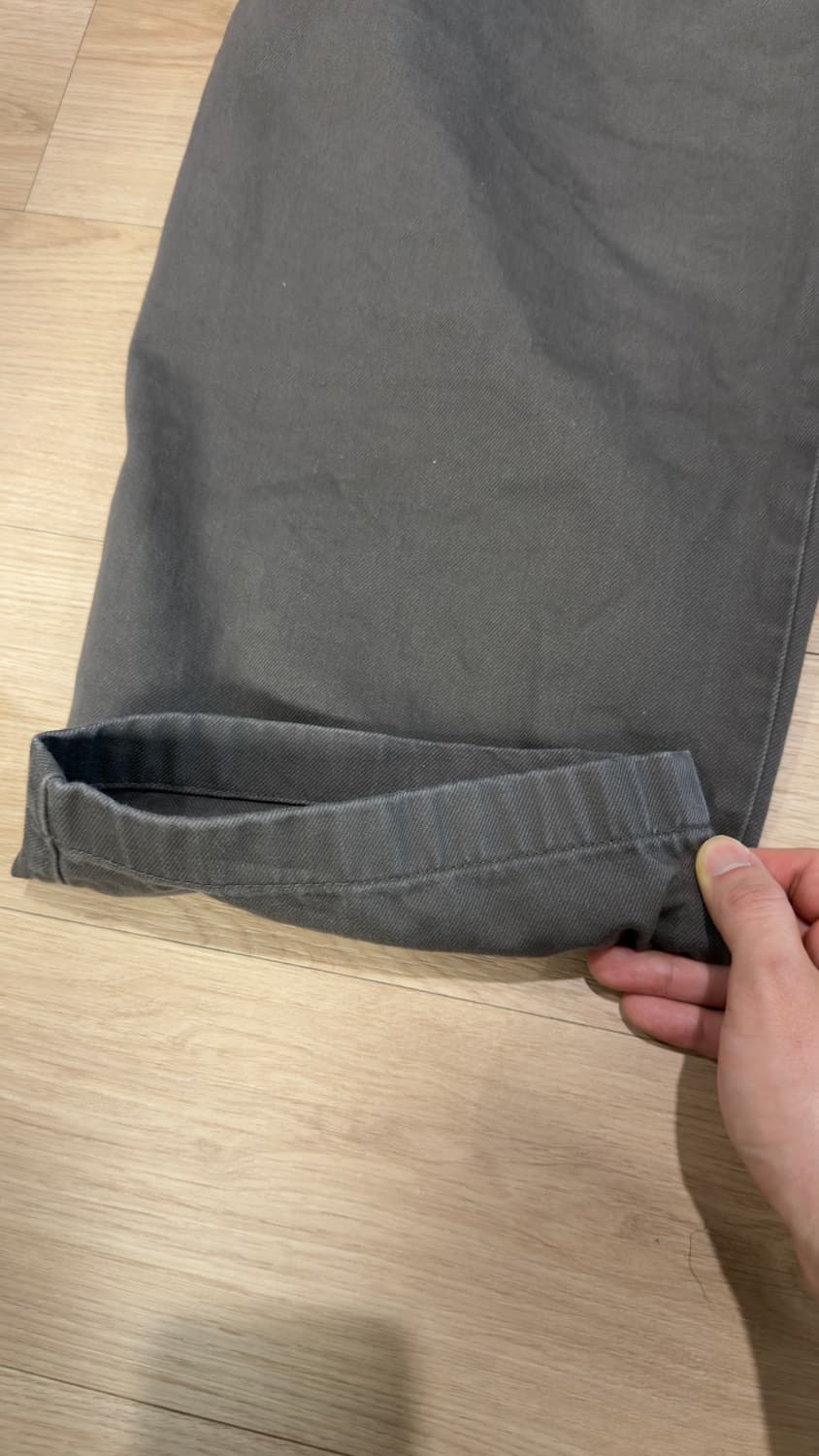 유니클로 와이드 핏 치노 팬츠 36 브라운 상품이미지6