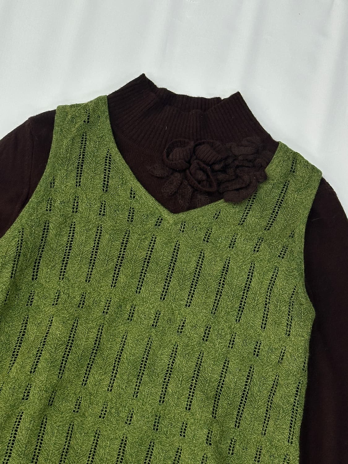 🍵하구미의 초코 말차 코디세트🍵 그런지 가을 에스닉 히피 레이어드 상품이미지4