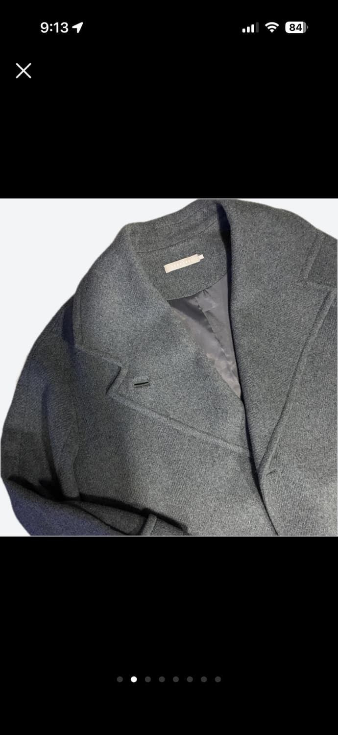 스테파넬 회색 울 코트 상품이미지4