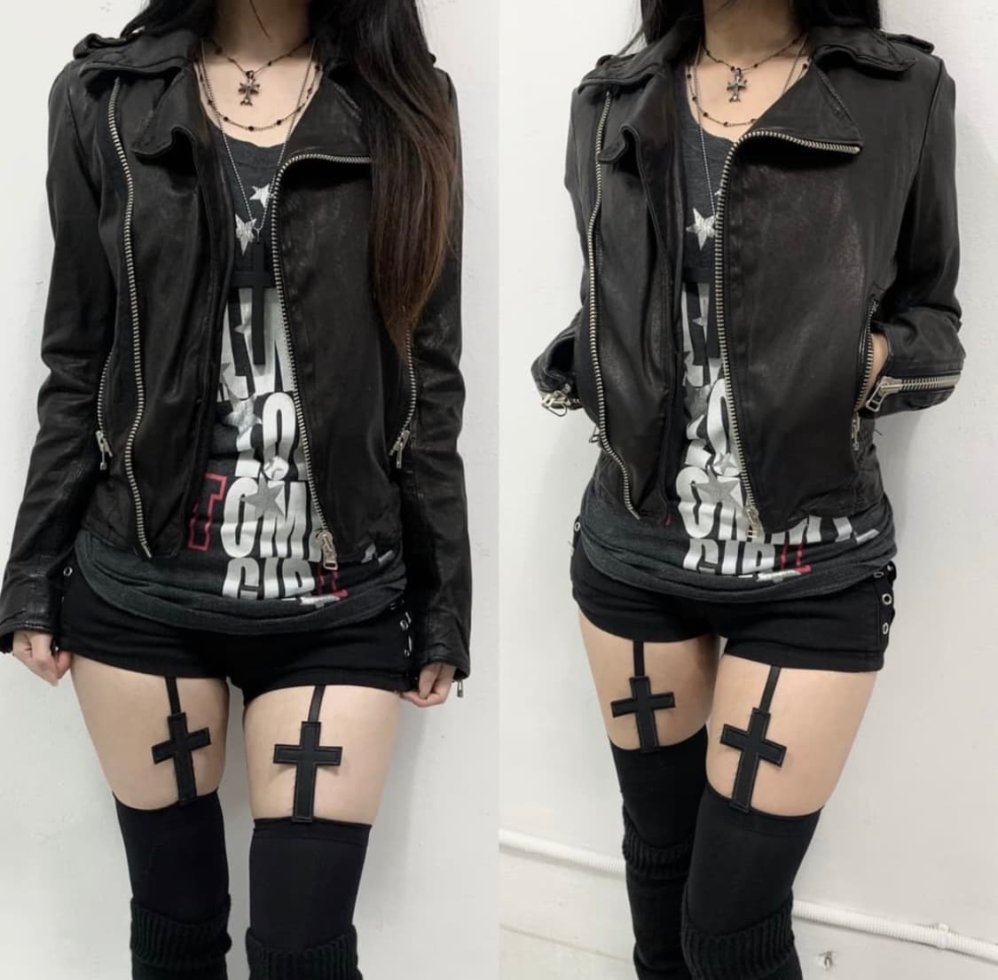 락시크 펑크 양가죽 레더자켓 상품이미지1