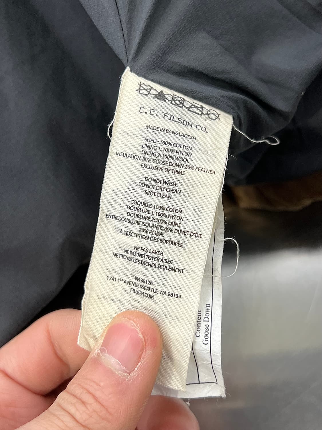 필슨 25fw 브라운 크루저 왁스 다운 퀼팅 패딩 자켓 상품이미지8