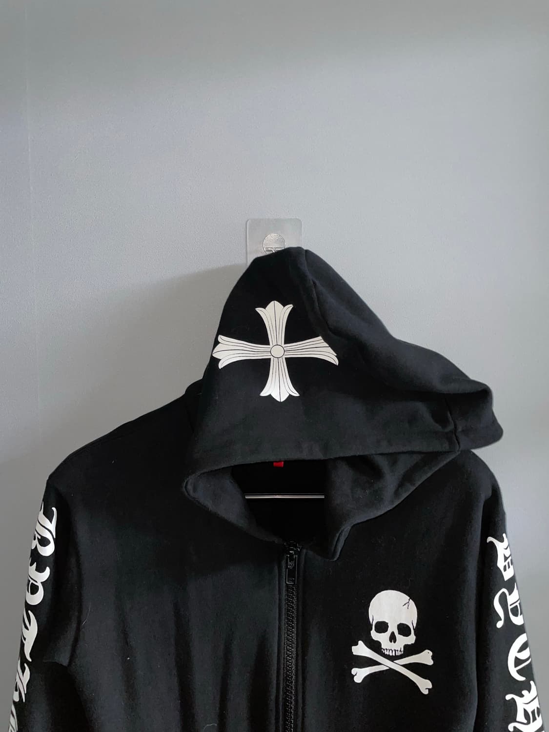 Skull punk cross detail hood 상품이미지3