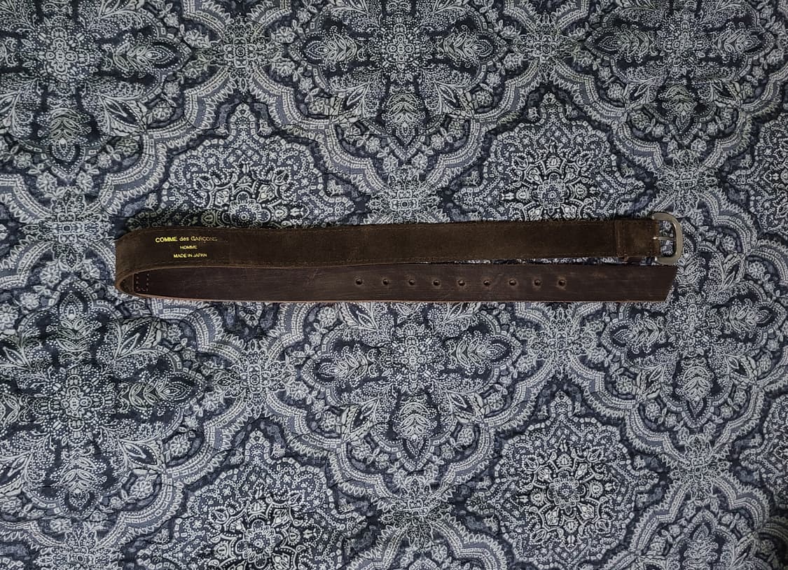 Comme des Garcons Homme 스웨이드 레더 믹스 벨트 상품이미지3