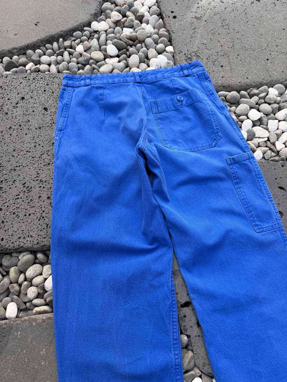 1970s VINTAGE WASHED BLUE FRENCH 프렌치워크팬츠 상품이미지10