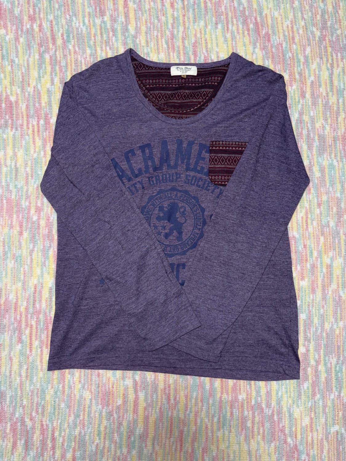 퍼플 레이어드 긴소매 티셔츠 상품이미지1