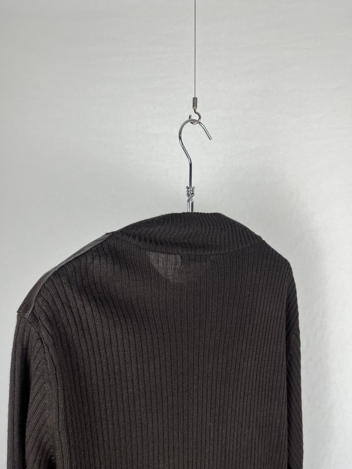 23 Homme 가죽패치 니트집업  상품이미지6