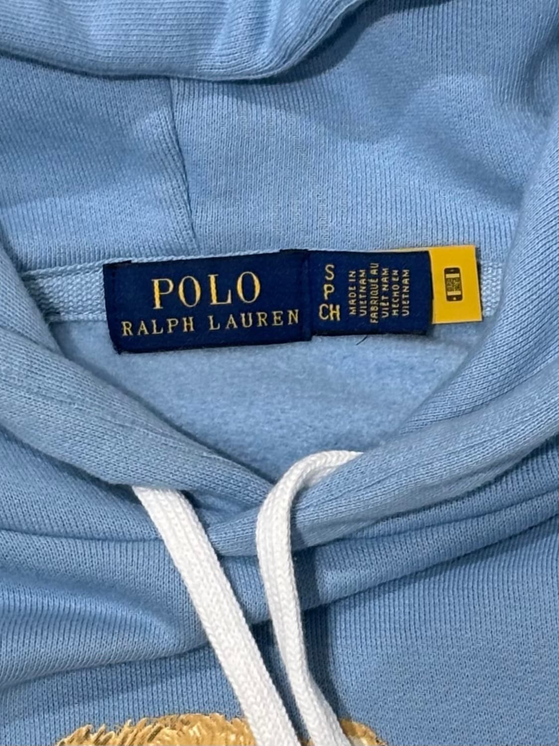 폴로랄프로렌 QR 베이비블루 테디베어 후드 상품이미지5