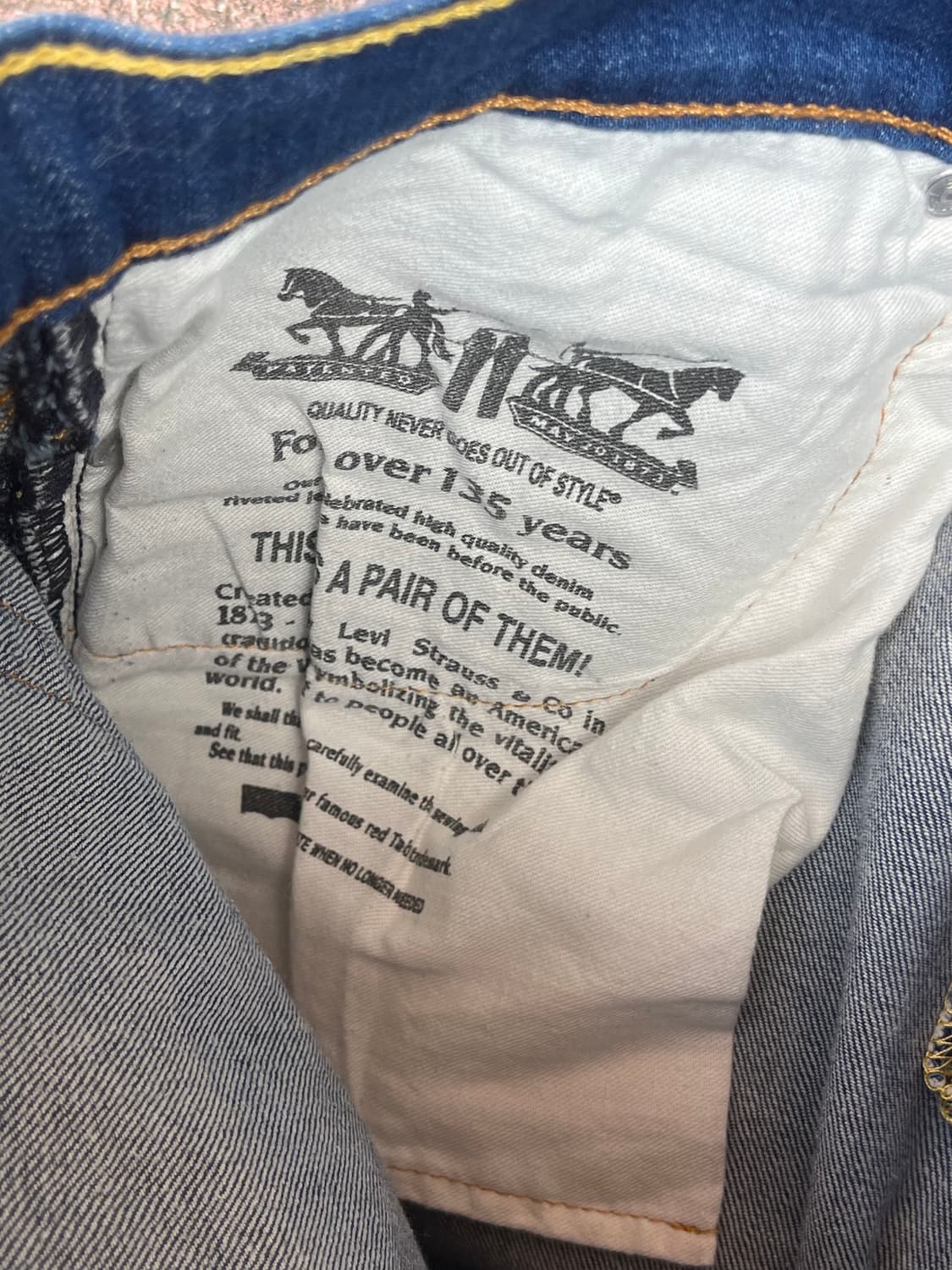 리바이스 511 W34 L34 빈티지 데님 반바지 상품이미지5