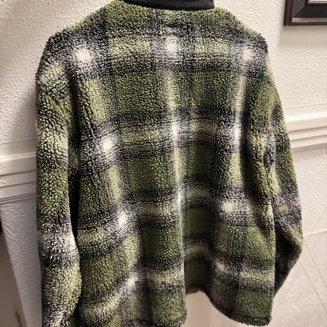 스투시 체크 패턴 플리스 자켓 그린 상품이미지4