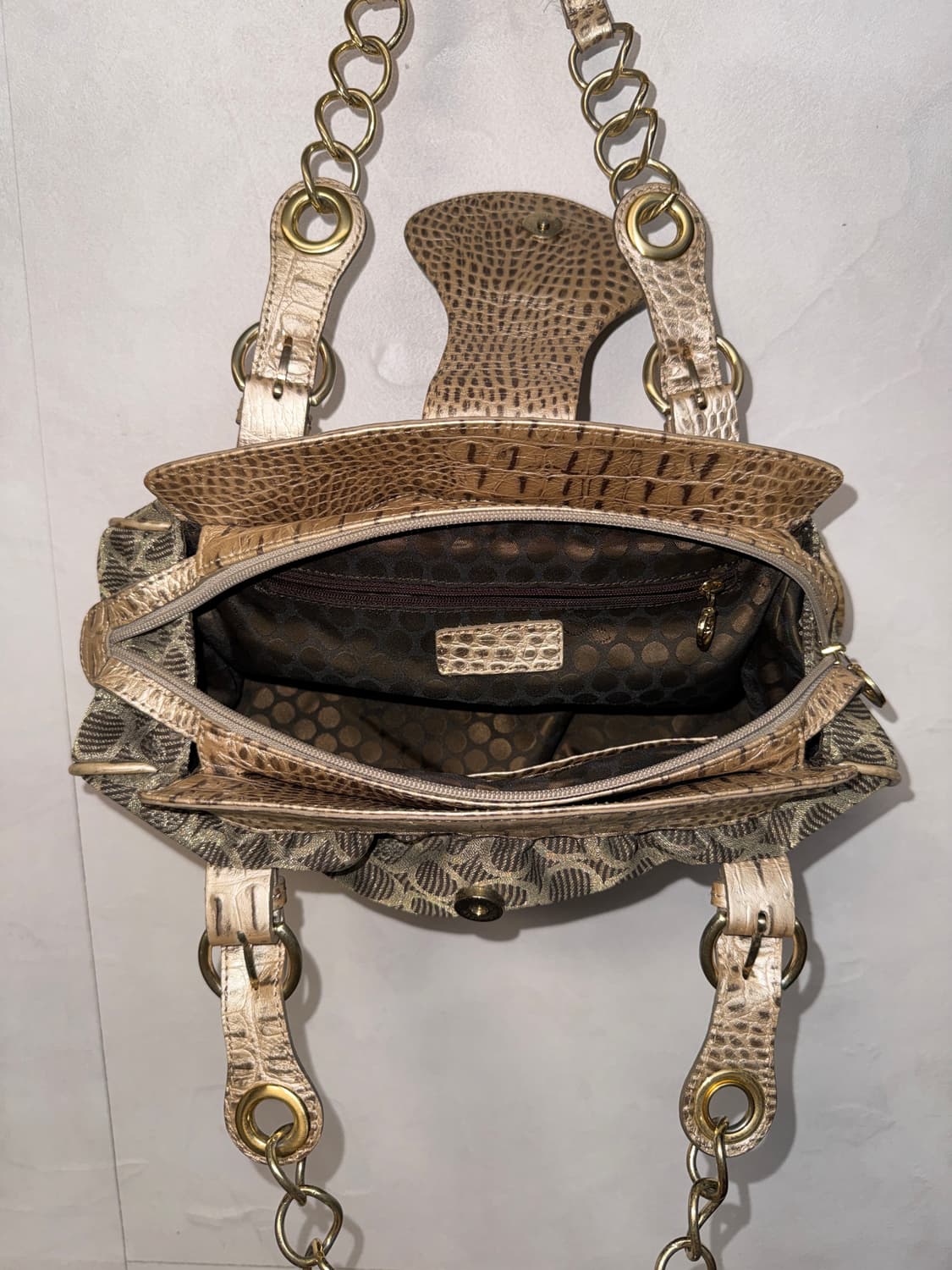 Esquire gold python chain shoulder bag 상품이미지5