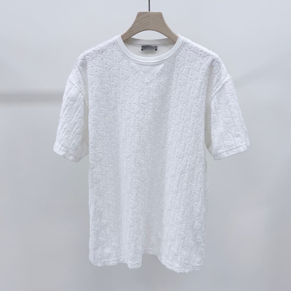 [S급/S] 디올 오블리크 테리 코튼 반팔 티셔츠 화이트 상품이미지1