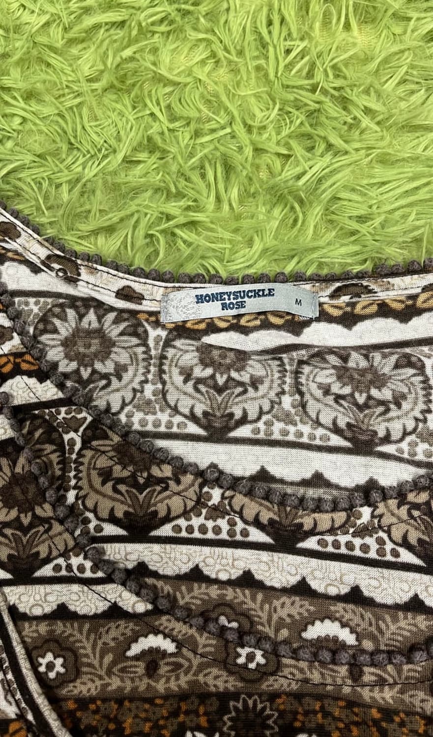 히피 빈티지 유넥 미니 원피스 니트 상품이미지2