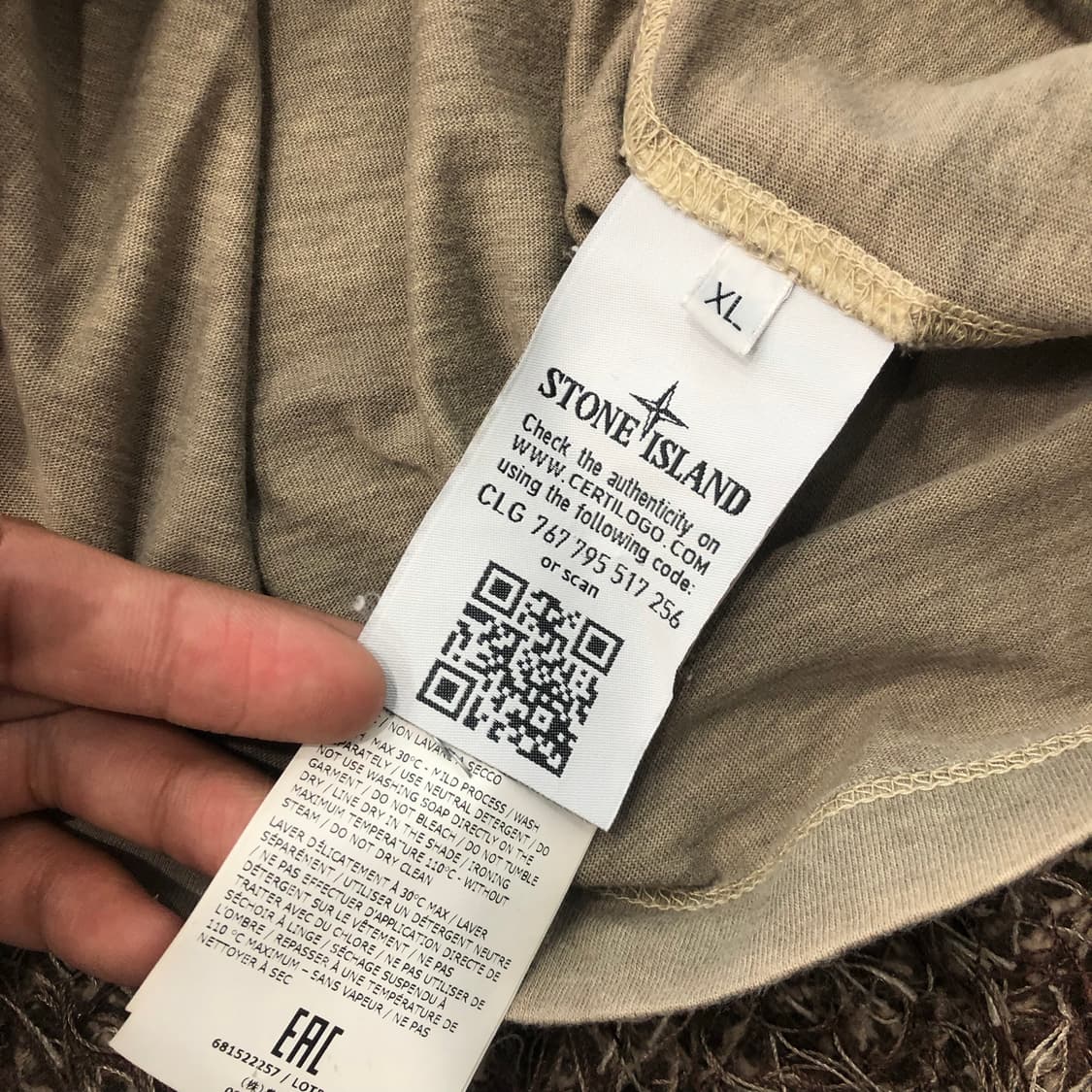 XL 스톤아일랜드 패치 로고 카라 반팔 티셔츠 상품이미지5