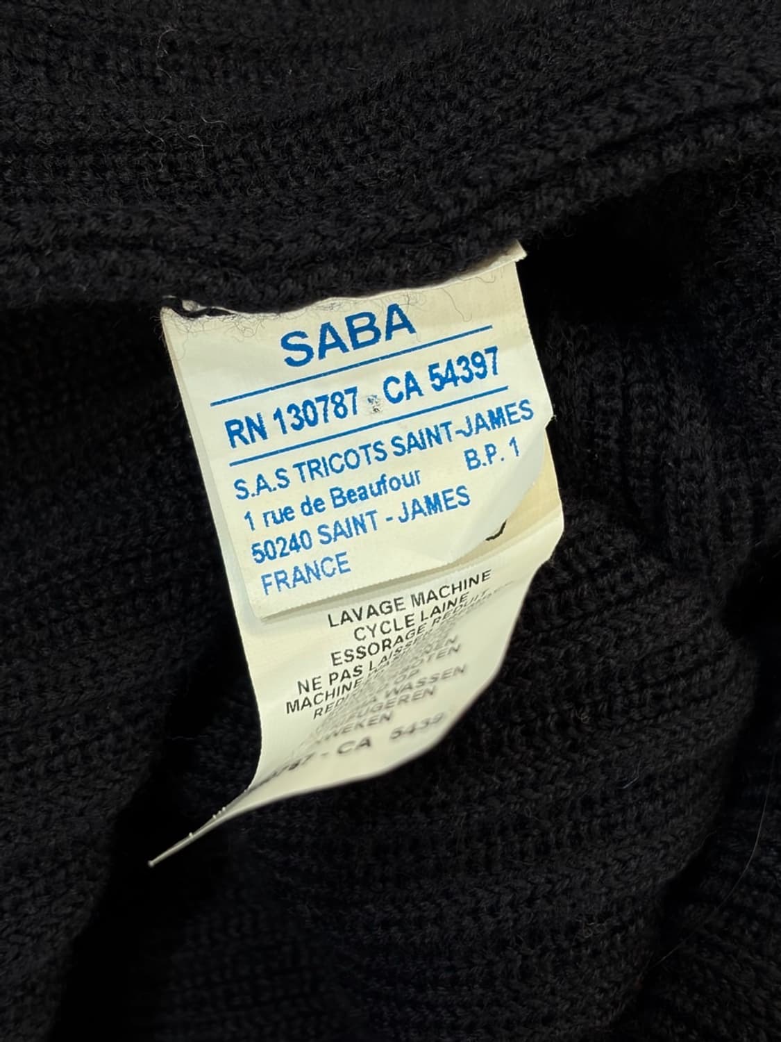 (약95) 세인츠제임스 패치디테일 트윌 니트 딥네이비 8.9   상품이미지7