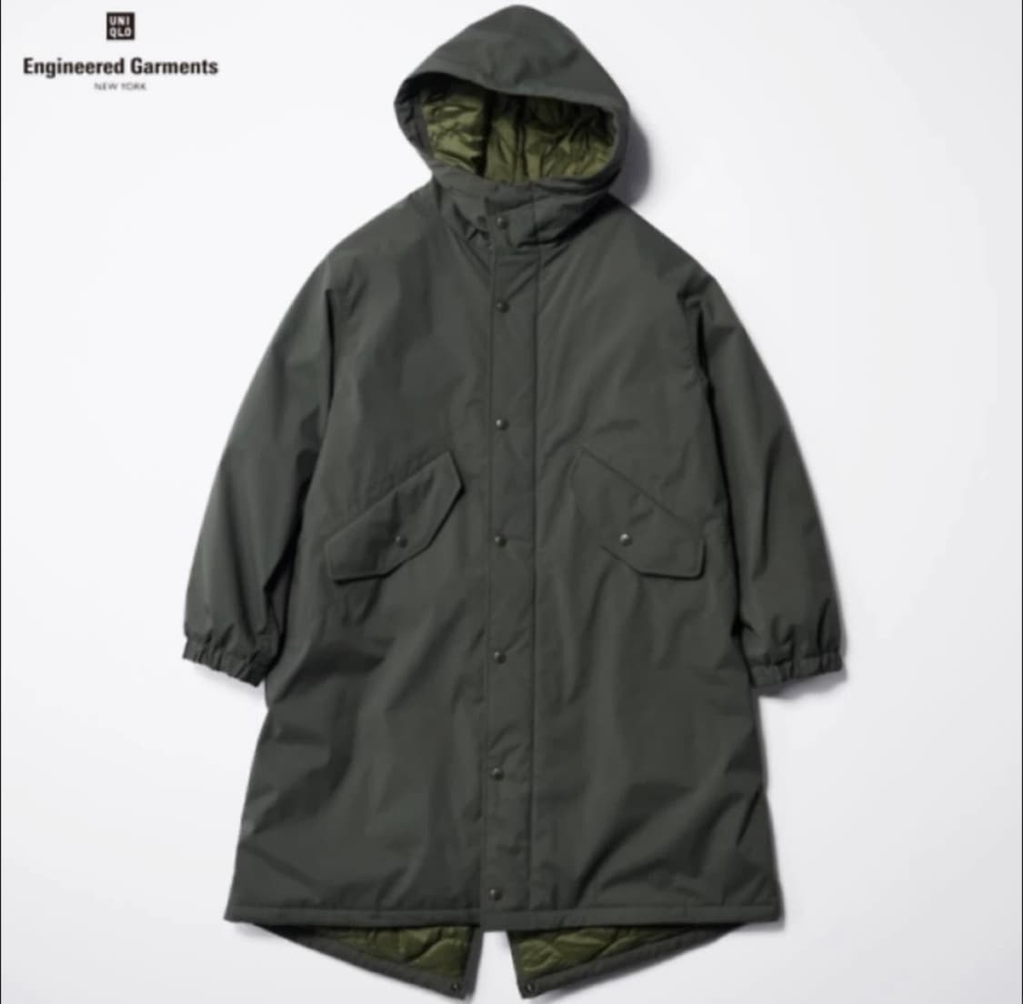 유니클로 엔지니어드 가먼츠 후드 코트 피쉬테일 파카(L) 상품이미지1