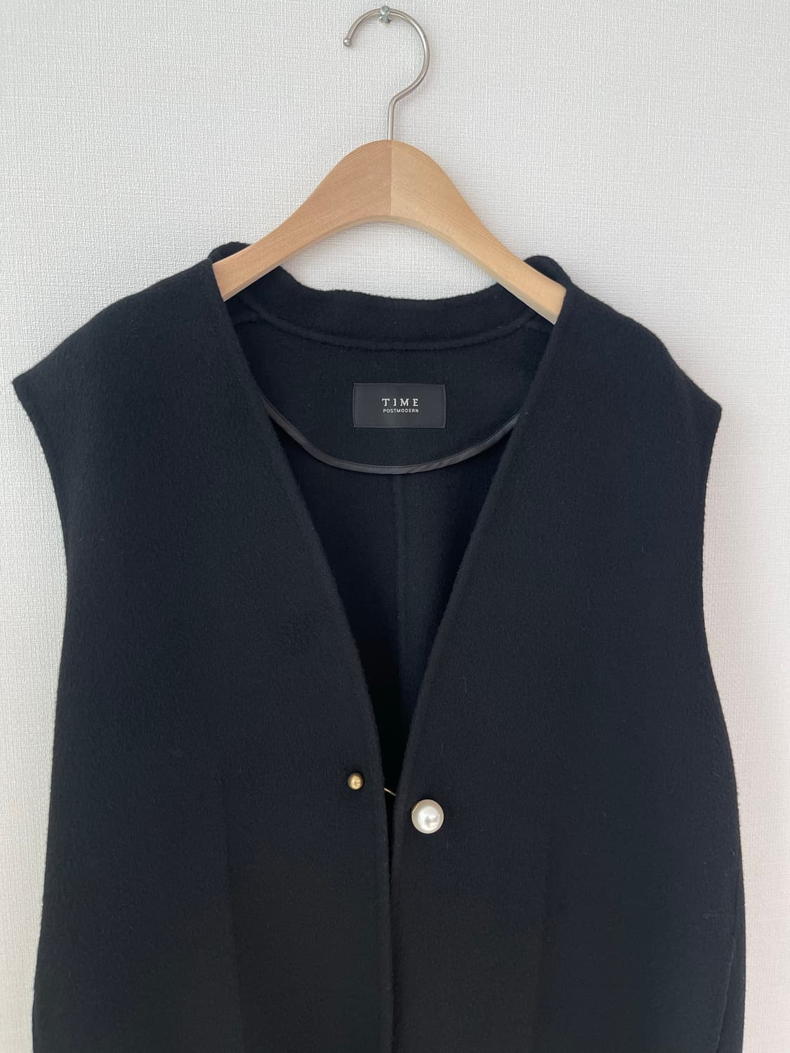 타임 TIME 캐시미어 혼방 민소매 롱 코트  상품이미지2