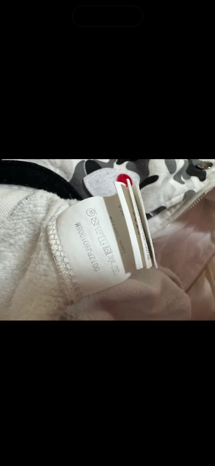 베이프 후드집업 더블샤크 카모 화이트 상품이미지4