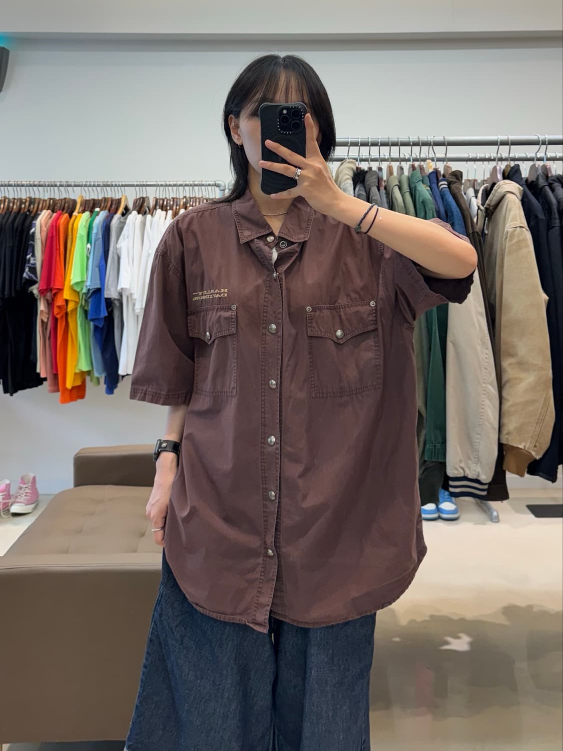 할리데이비슨 오버사이즈 빈티지 반팔 셔츠 상품이미지7