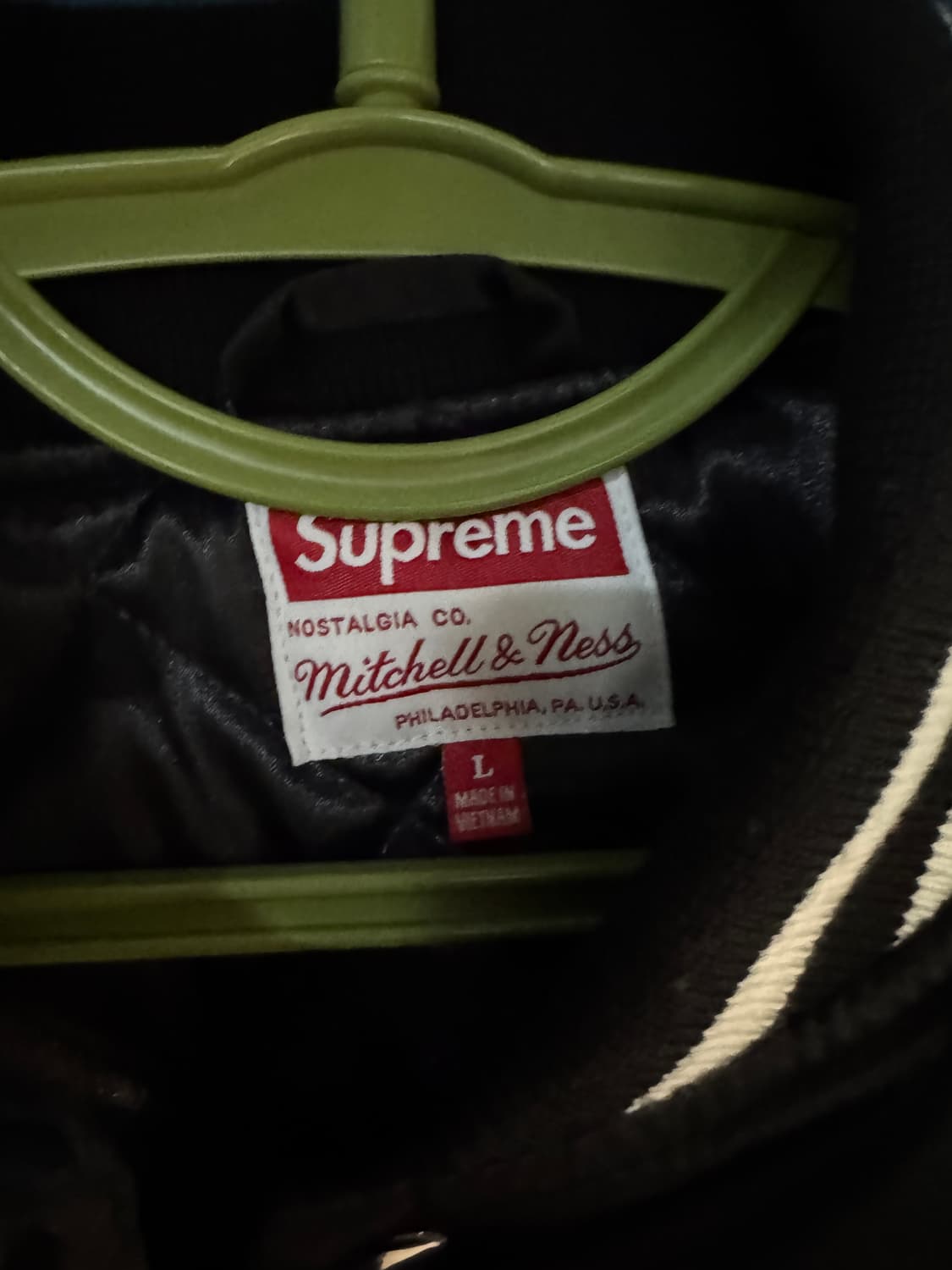 24FW 슈프림 미첼&네스 바시티 자켓(L) 상품이미지4