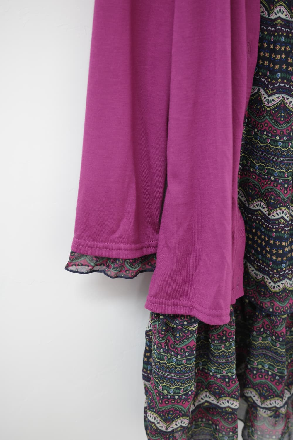 Larered purple pink sleeve tee 상품이미지6