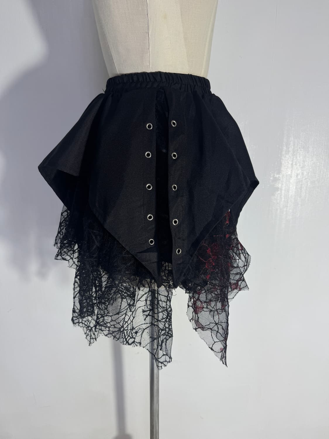 Acdc rag 스컬 스파이더웹 레이스 스커트 펑크 y2k 상품이미지4