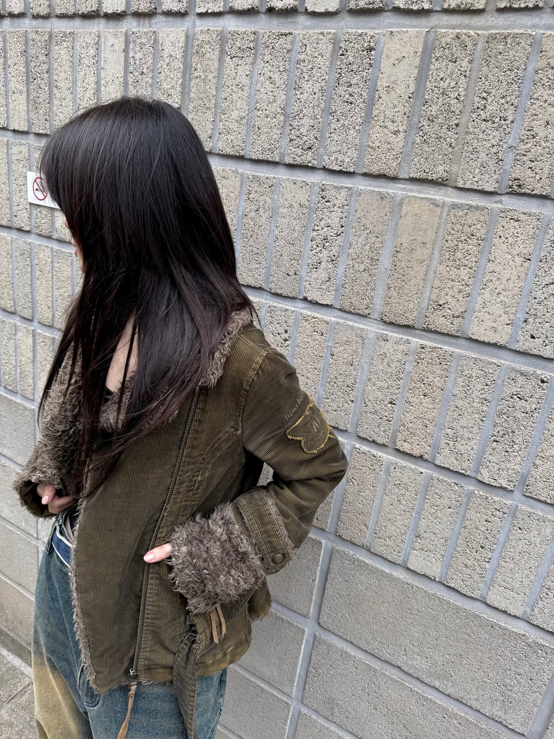 버카루 퍼 디테일 코듀로이 자켓 상품이미지2