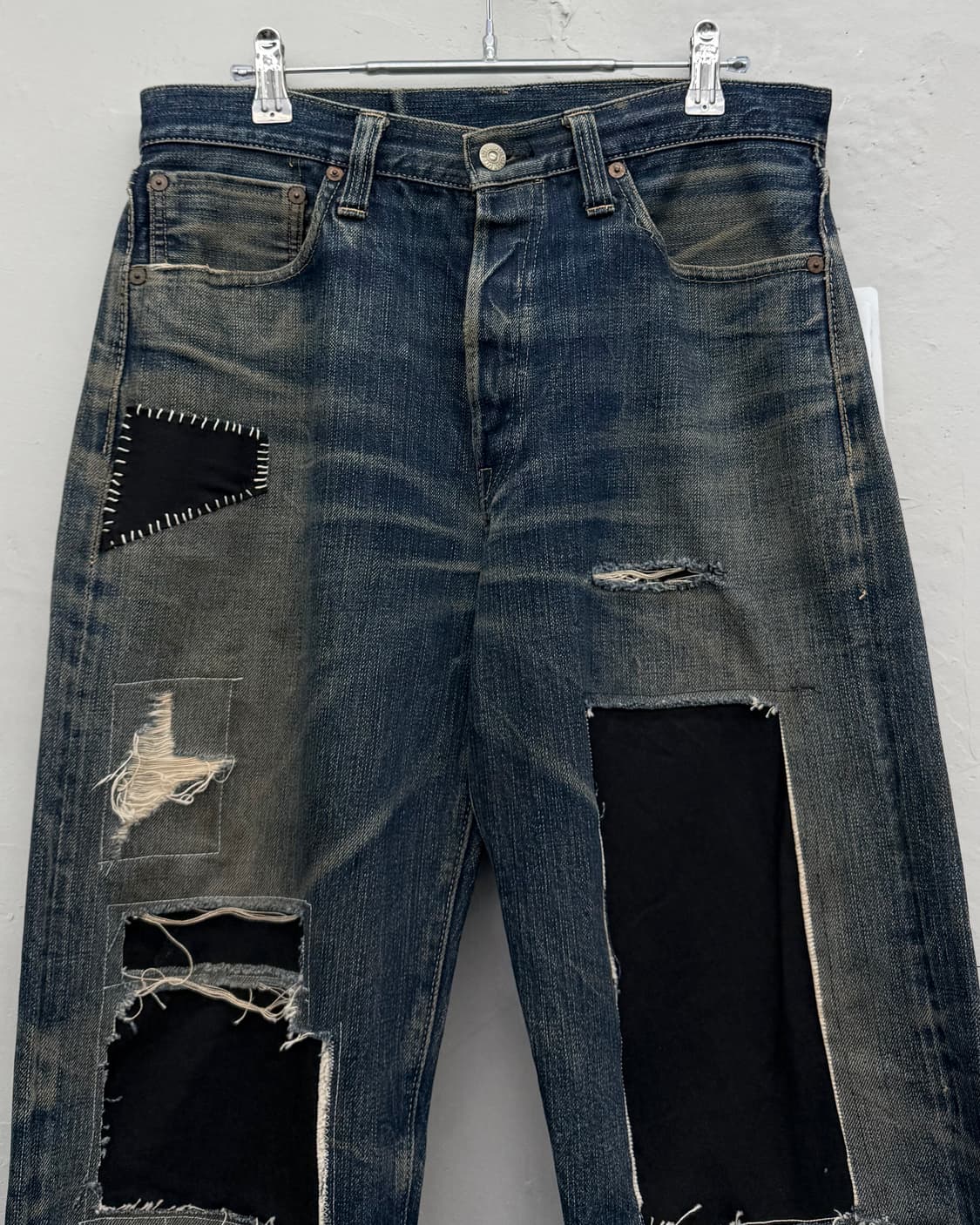 슈가케인 리빌드 패치워크 인디고 데님 팬츠 상품이미지2