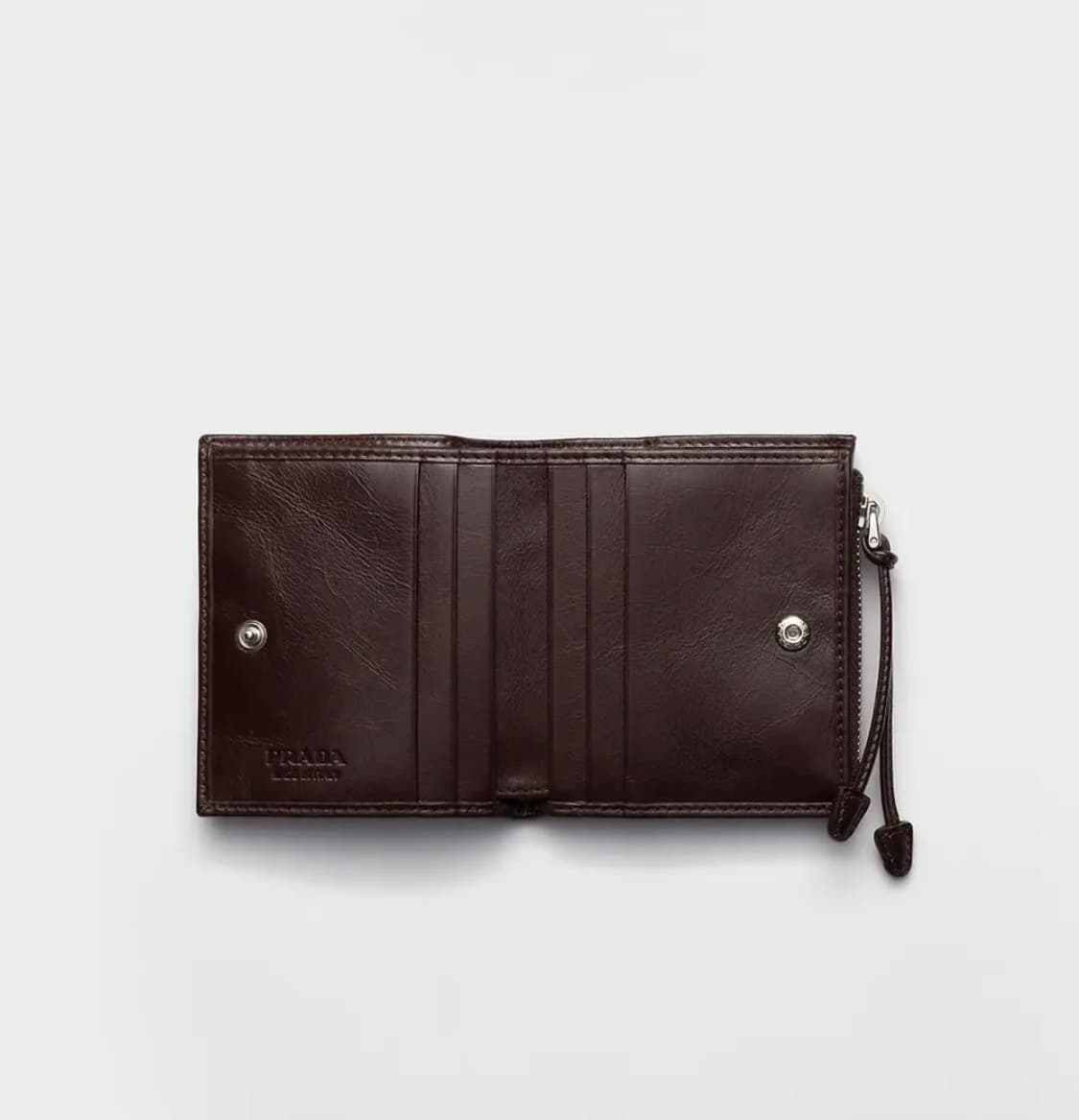 프라다 스몰 가죽 지갑 브라운 상품이미지2