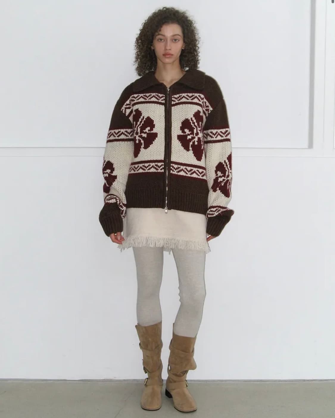 락케이크 가디건 브라운 상품이미지2