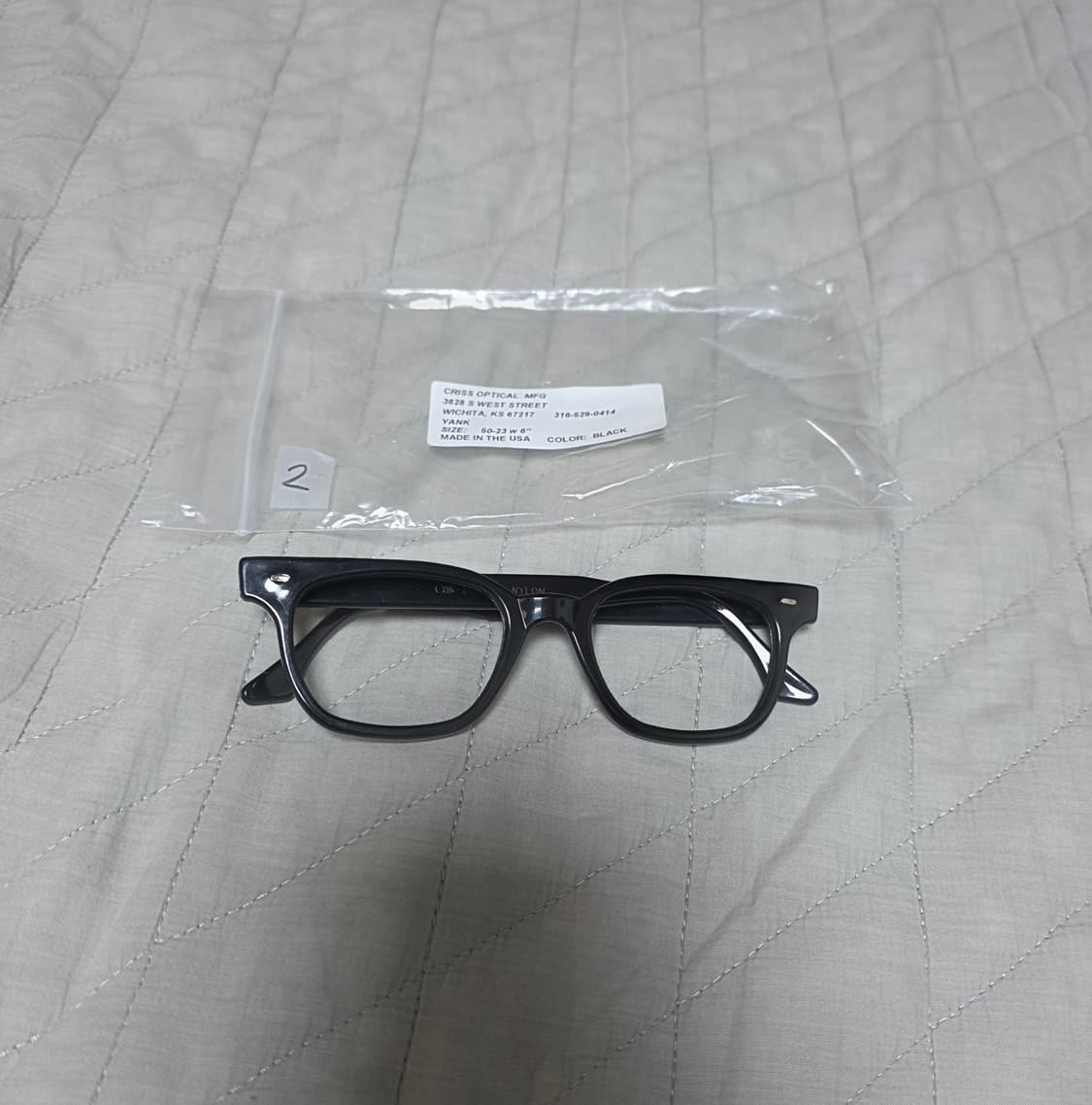 [50-23] 빈티지 크리스 옵티컬 얀크 YANK 블랙 안경테 2 상품이미지2