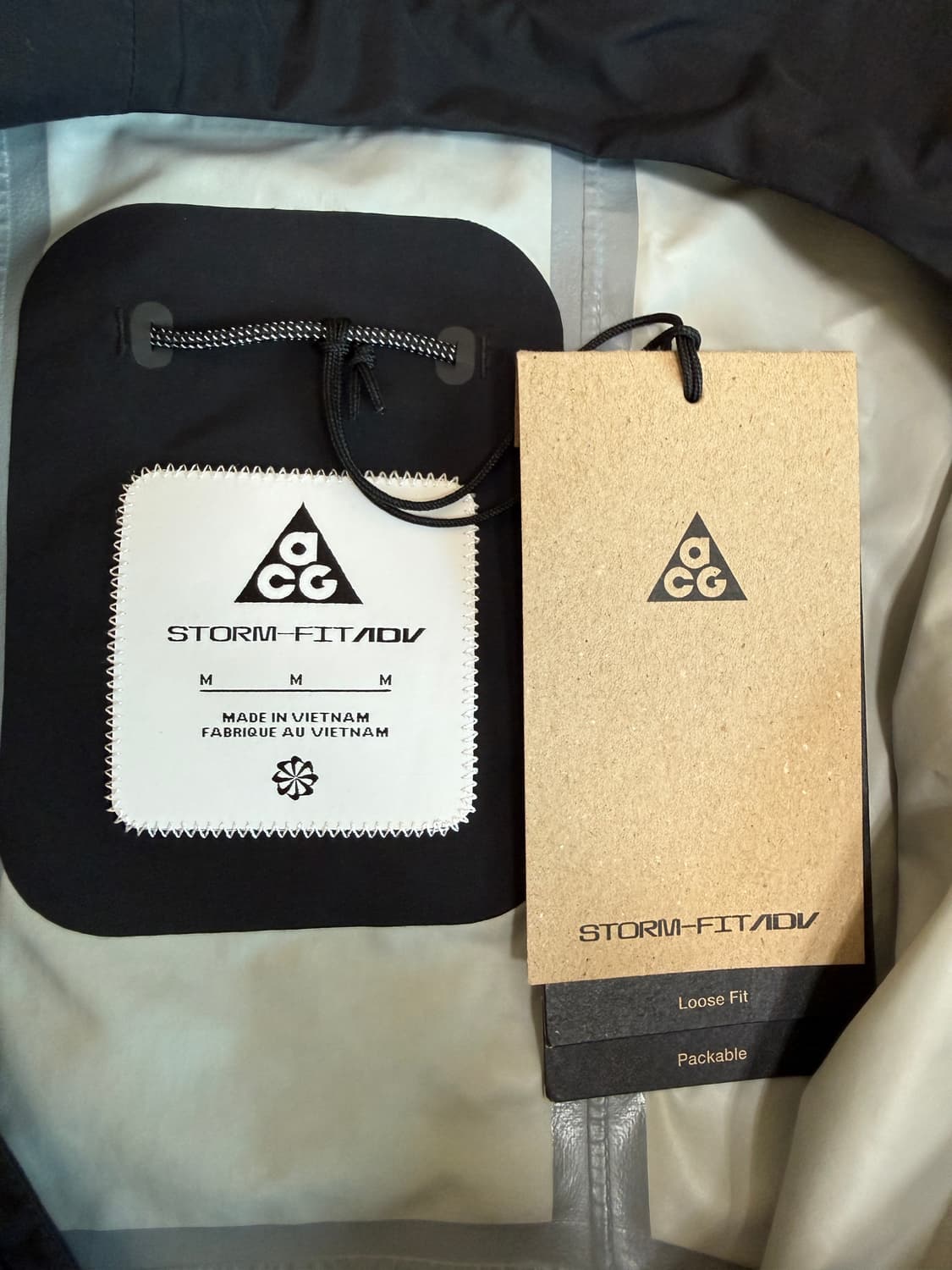 [M] 나이키 acg 모르포 adv 스톰핏 레인 자켓 바람막이 블랙 상품이미지3