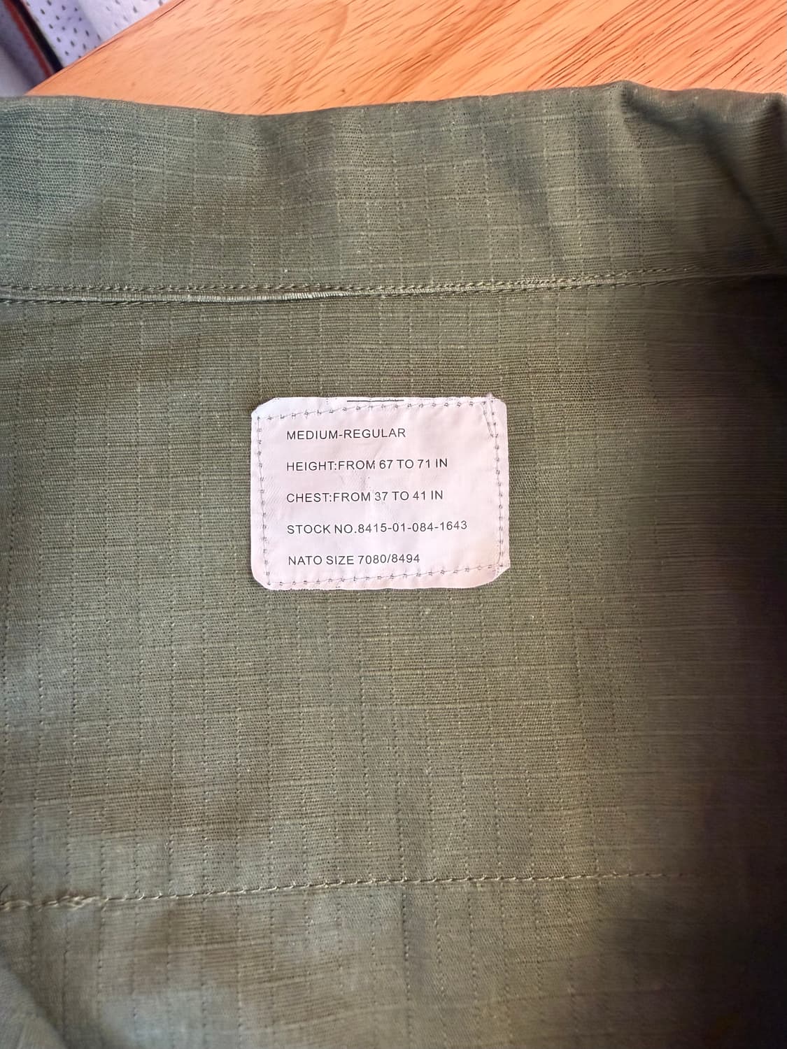 US ARMY 립스탑 퍼티그 자켓 상품이미지5