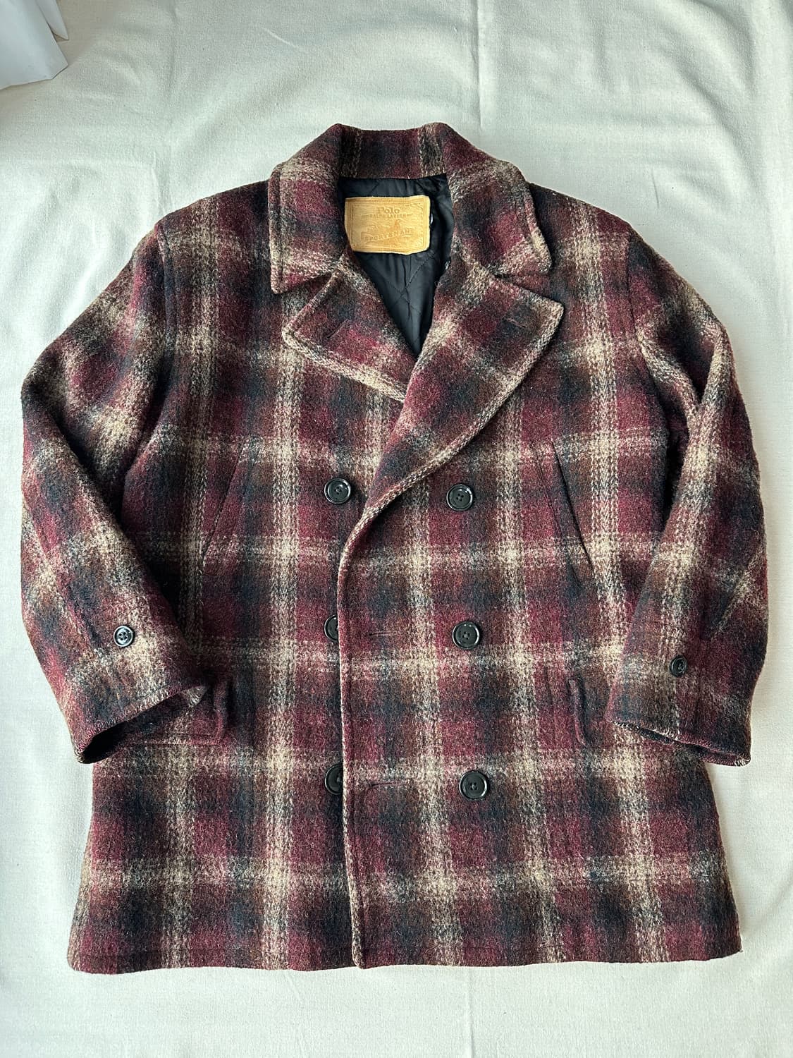 80s 폴로 스포츠맨 헤비울 피코트 M 상품이미지1