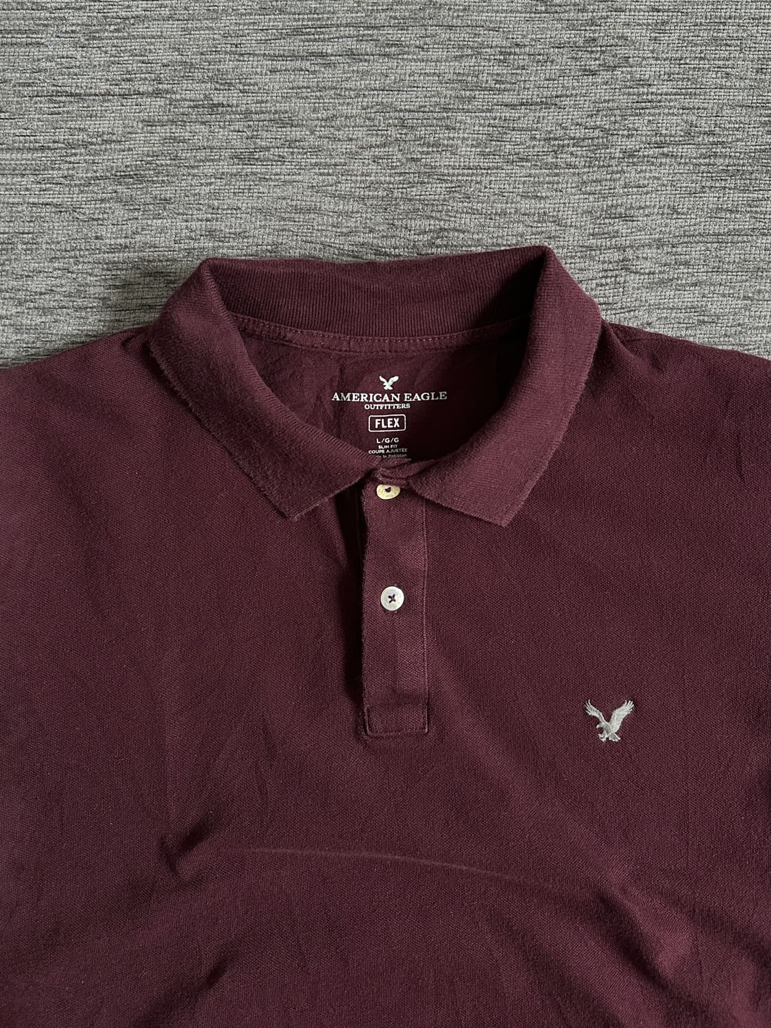 American Eagle 버건디 카라티 상품이미지3