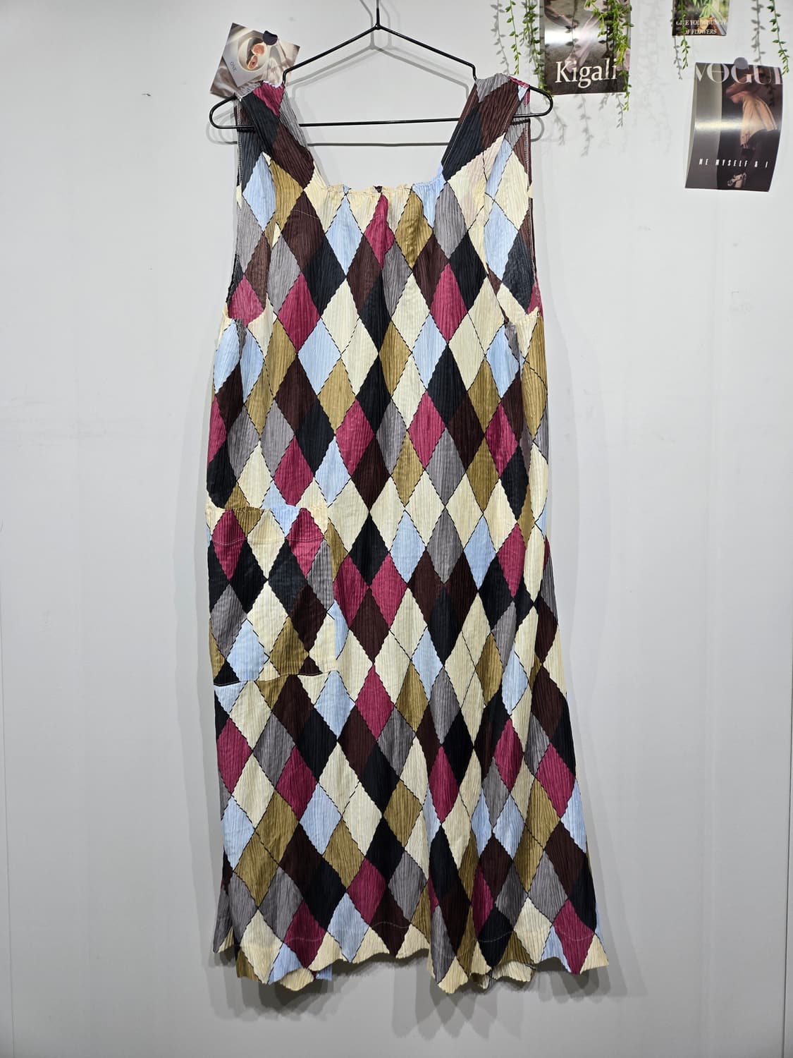 이세이미야케 다이아몬드 패턴 플리츠 롱 조끼 상품이미지4