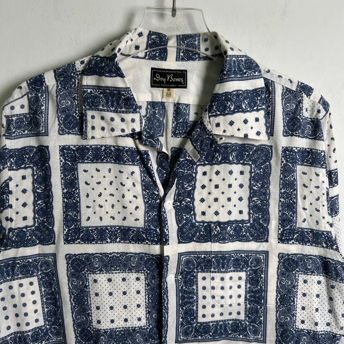 dry bones 드라이 본즈 반다나 패턴 오픈 칼라 셔츠 38 상품이미지5