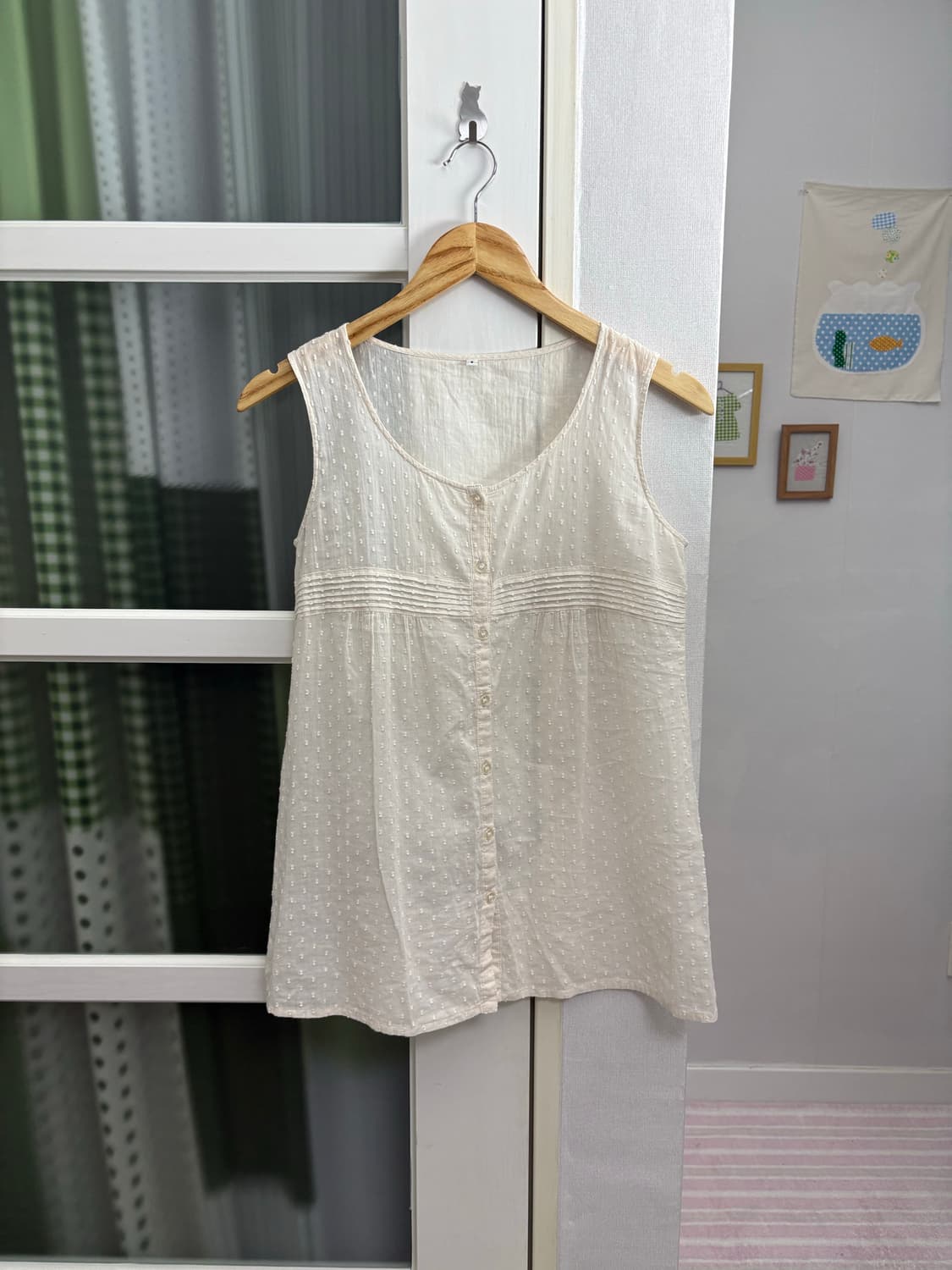 아이보리 도트 슬리브리스 상품이미지1