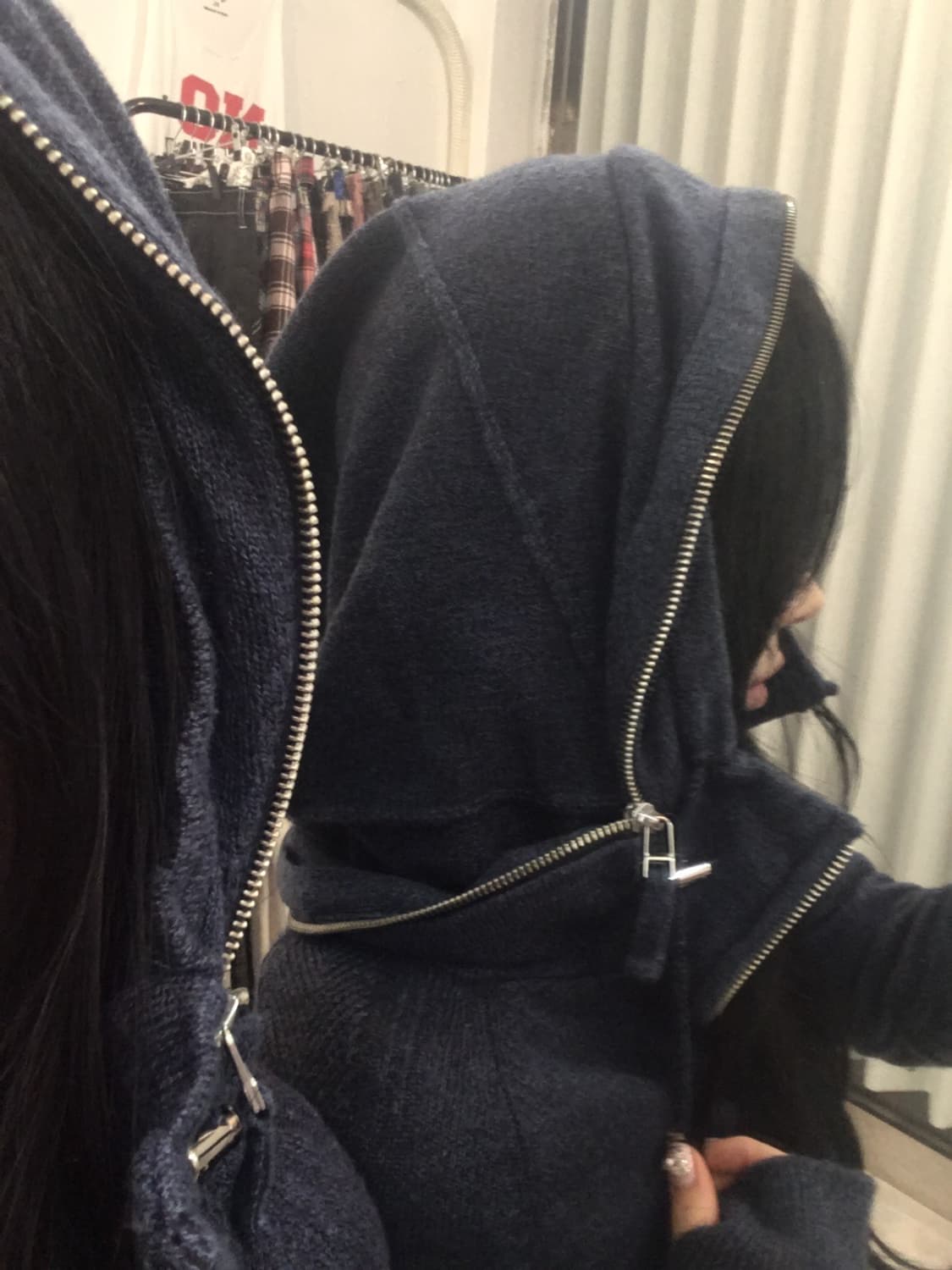 빈티지 언발 지퍼 후드집업 상품이미지4