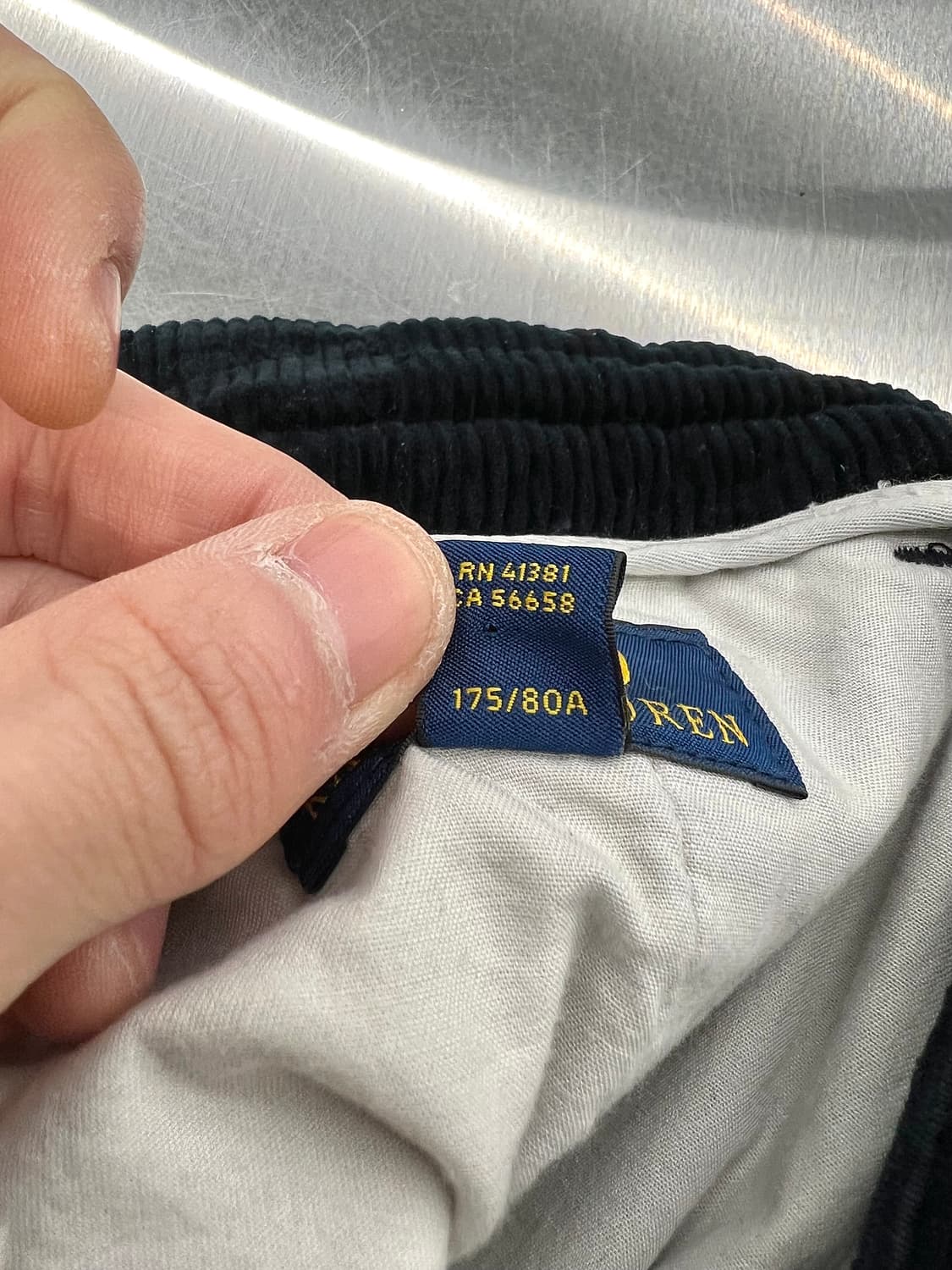 폴로 랄프로렌 딥 네이비 클래식 플리츠 코듀로이 팬츠 상품이미지8