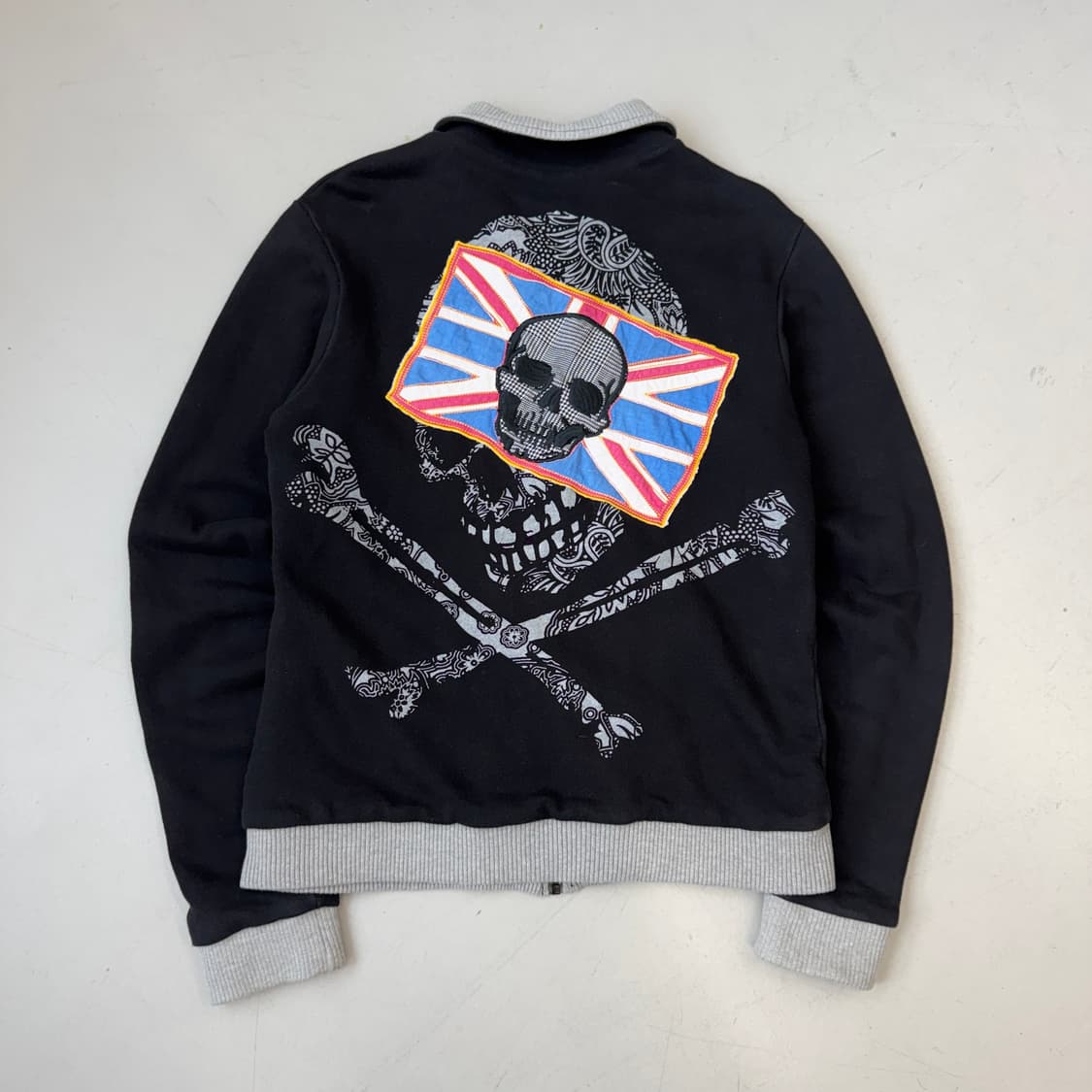 JPN 제팬 스컬 해골 락 펑크 하이넥 트랙탑 코튼 져지 상품이미지3