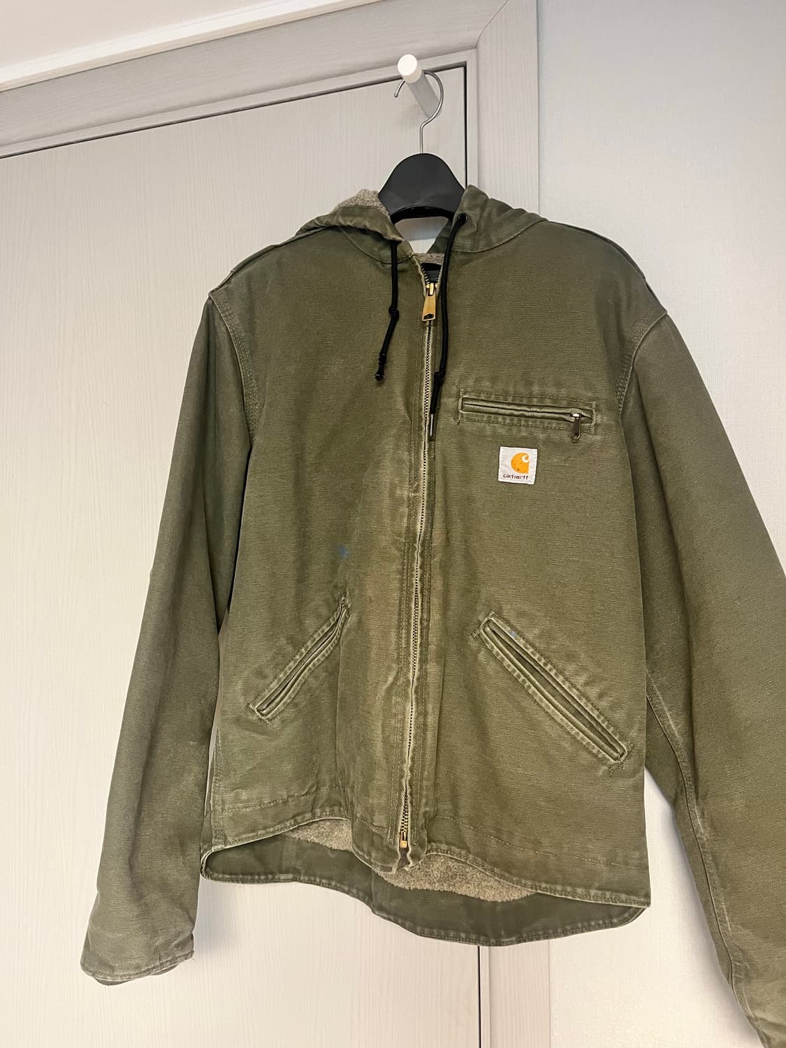 칼하트 액티브 w141 후드워크자켓 카키 올리브 상품이미지1