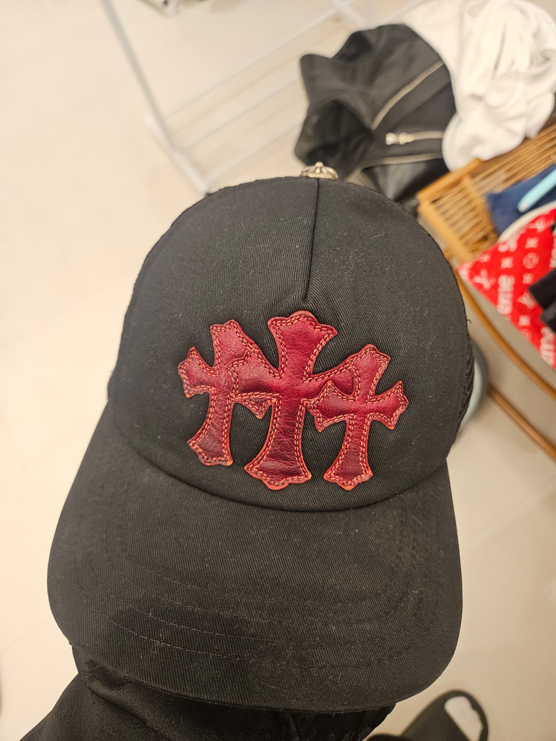 크롬하츠 신세계 정품 레더패치 캡 모자 상품이미지1