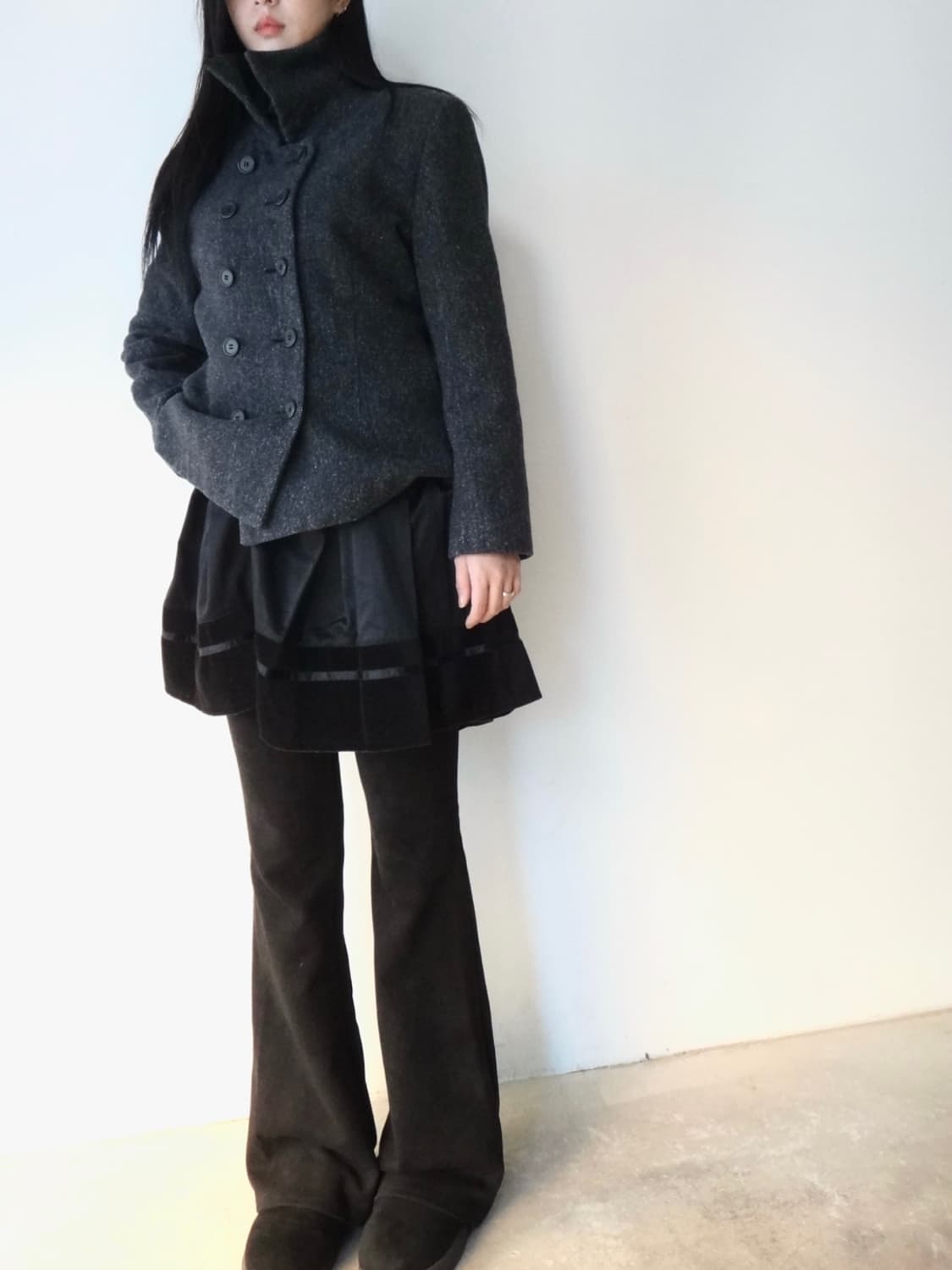 Double half coat / grey 상품이미지5