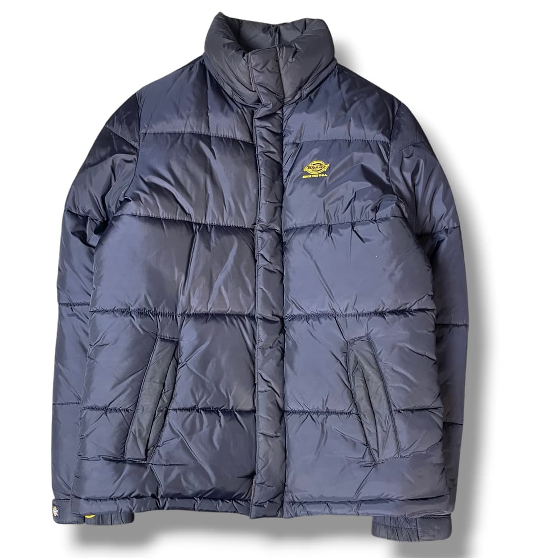 디키즈 옐로우 로고 USA 네이비 덕다운 패딩 M 상품이미지1