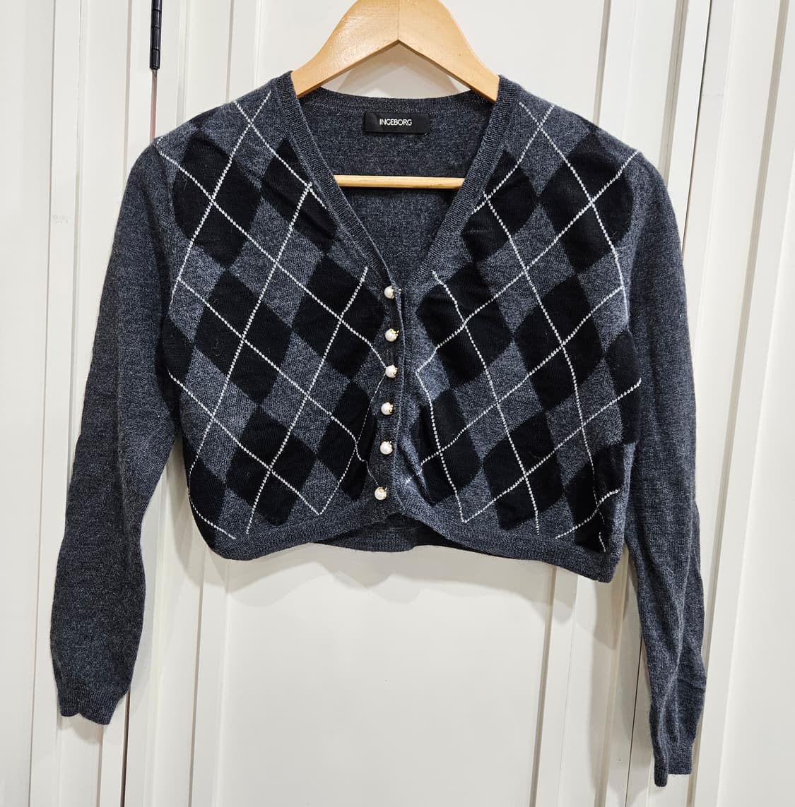 INCEBORG  아가일 가디건 상품이미지1